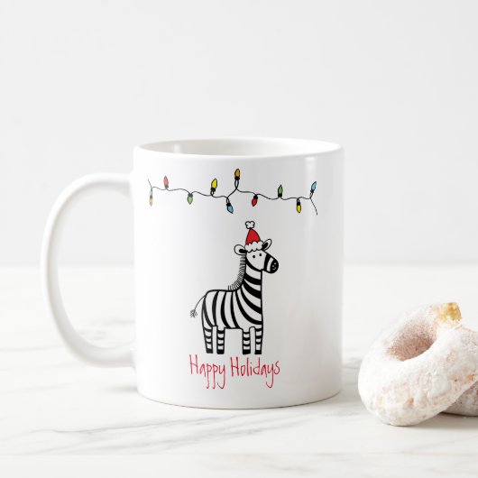 Whimsical-Zebra Koffiemok (Met donut)