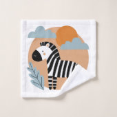 Whimsical Zebra Scandinave Influencée (Gant de toilette)