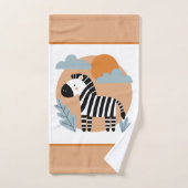 Whimsical Zebra Scandinavische beïnvloed Bad Handdoek (Handdoek)