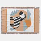 Whimsical Zebra Scandinavische beïnvloed Deken (Voorkant)