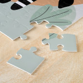 Whimsical Zebra Scandinavische beïnvloed Legpuzzel (Zijkant)