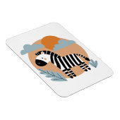Whimsical Zebra Scandinavische beïnvloed Magneet (Rechterzijde)