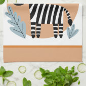 Whimsical Zebra Scandinavische beïnvloed Theedoek (Gevouwen)
