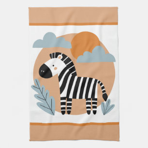 Whimsical Zebra Scandinavische beïnvloed Theedoek