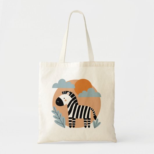 Whimsical Zebra Scandinavische beïnvloed Tote Bag (Voorkant)