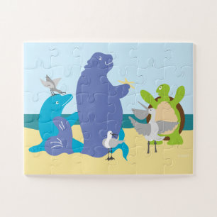 Whimsical Zee Dieren 11x14 Puzzel