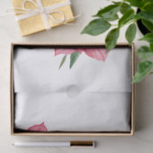 Whimsical Zee Schildpad & roze bloemen Tissuepapier (Geschenk)