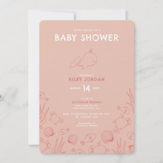 Whimsical Zee Thaise Baby shower Invitation Kaart
