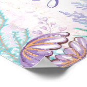 Whimsical Zeemeermin Kaarten & Geschenken Feestbor Poster (Hoek)