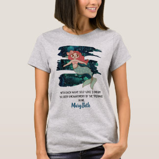 Whimsical Zeemeermin Motivatie T-shirt