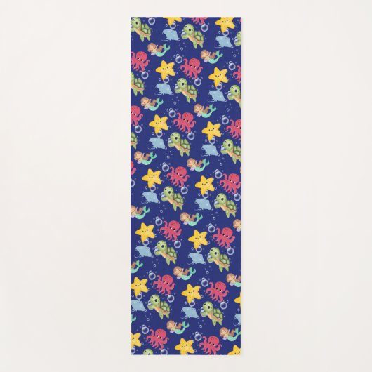 Whimsical zeemeermin regenboog zee verjaardagsfees yogamat (Voorkant)