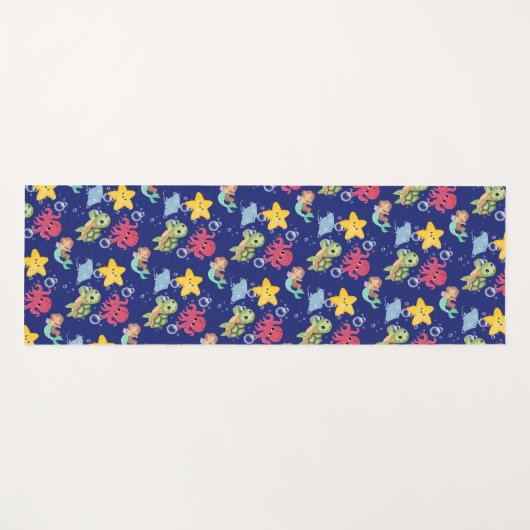 Whimsical zeemeermin regenboog zee verjaardagsfees yogamat (Voorkant (horizontaal))