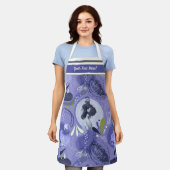 Whimsical Zeemeerminnen Paarse Abstract Schort (Gedragen)