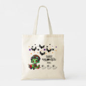 Whimsical Zombie Pilot Vliegtuig Kinder Halloween Tote Bag (Achterkant)