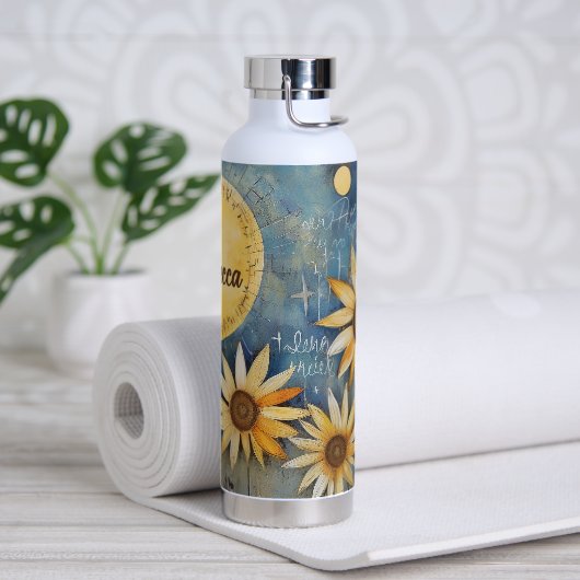 Whimsical Zonnebloemen en Zon Waterfles (Yoga)
