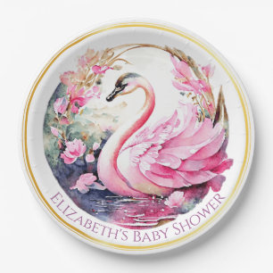 Whimsical zwaan papier Borden Papieren Bordje