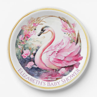 Whimsical zwaan papier Borden Papieren Bordje
