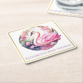 Whimsical zwaan papier Onderzetter (Schuin)