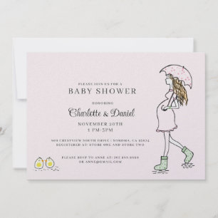 Whimsical Zwangere Moeder Baby Shower Kaart