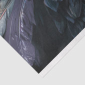 Whimsical Zwart Rustiek Bloemen Beer Decoupage Tissuepapier (Detail)