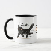 Whimsical Zwarte Kat Sprinten om 03:00 Mok (Links)