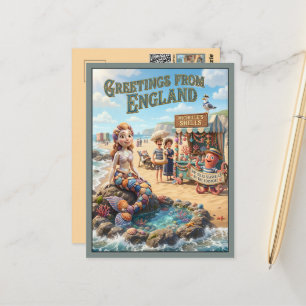 Whimsicale groeten uit Engeland 3D Reis Briefkaart