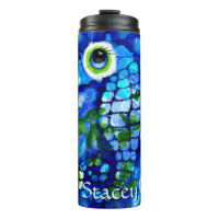 Whimsicale Grote-Ogen Zeepaard Kunst Blauw Geperso