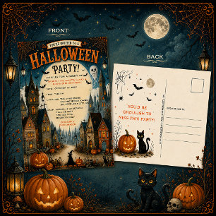 Whimsicale Halloween Dorpsfeest Uitnodiging  