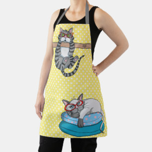 Whimsicale kat-monogram keukencadeau schort