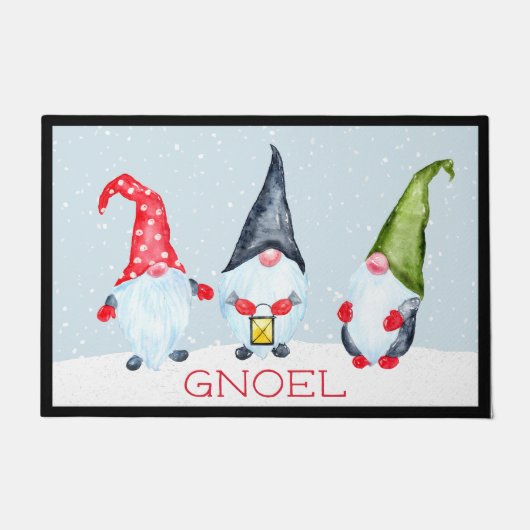 Whimsicale Kerst Gnome Deurmat (Voorkant)