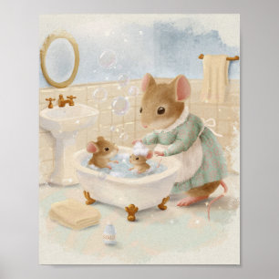 Whimsicale muizen Sprookjesboek kinderposter Poster