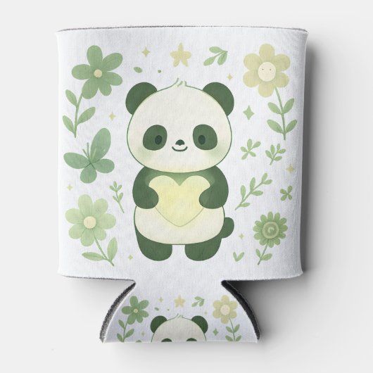 Whimsicale Panda Hart Blikje Koeler (Voorkant)