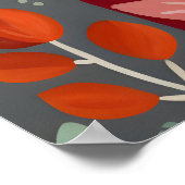 Whimsicale Rode Panda Kunstposter Poster (Hoek)
