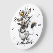 whimsicale Zebra Grote Klok (Hoek)