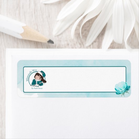 Whimsically Writ Logo Adresstickers Etiket (Insitu)