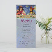 Whimsiek Fun Vintage Trouwmenu Menu (Staand voorkant)