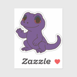 Whimsieke Cartoon Gecko Sticker