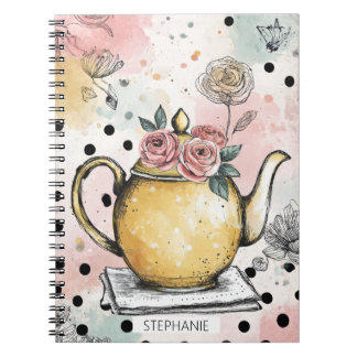 Whimsige bloementheetepot – Cozy Cottagecore Notitieboek