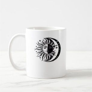 Whimsigoth Aquarel Sun Moon Witchy Classic Koffiemok