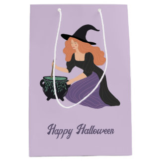 Whimsigoth Brouwende Heks Halloween Medium Cadeauzakje