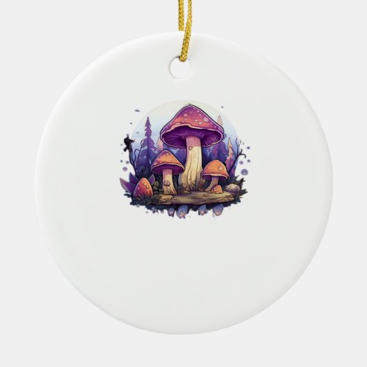 Whimsigoth champignons en kristallen Classic Keramisch Ornament (Voorkant)