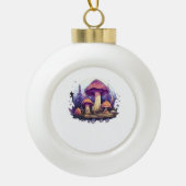 Whimsigoth champignons en kristallen Classic Keramische Bal Ornament (Voorkant)
