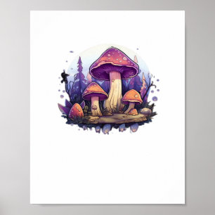 Whimsigoth champignons en kristallen Classic Poster