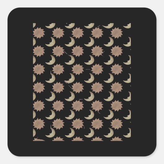 Whimsigoth Clouds Graphic Vierkante Sticker (Voorkant)