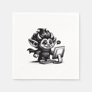 Whimsigoth Cyborg Internet Troll Vintage Kunstontw Servet