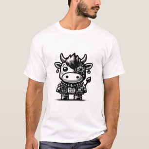 Whimsigoth Cyborg Koe  Kunst Ontwerp Classic T-shirt