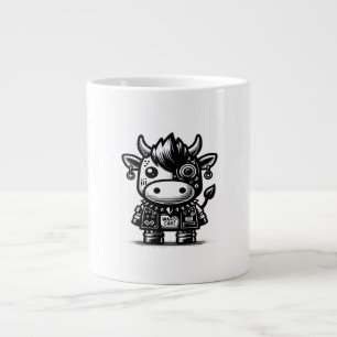 Whimsigoth Cyborg Koe Vintage Kunst Design Klassie Extra Grote Beker