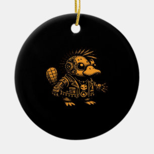 Whimsigoth Cyborg Platypus  Art Design Keramisch Ornament