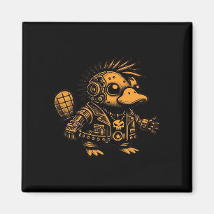 Whimsigoth Cyborg Platypus Art Design Magneet