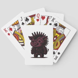 Whimsigoth Cyborg Sloth Art Design Classic Pokerkaarten